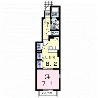 ボニート ブリッサ【1階】の間取り