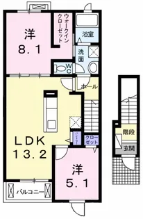 ベルソレイユ【2階】の間取り