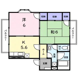グランポルテ 木の宮Ⅰ【105号室】の間取り