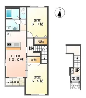 アビタシオン・ジョリ【2階】の間取り