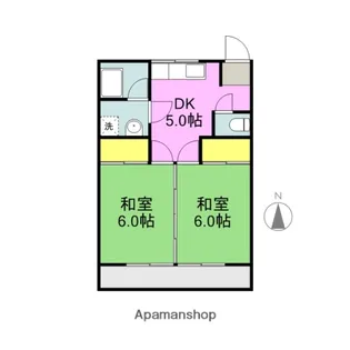 梅原ハイツC【201号室】の間取り