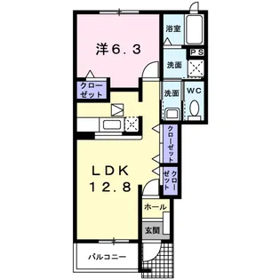 メゾン・リヴェールⅡ【1階】の間取り