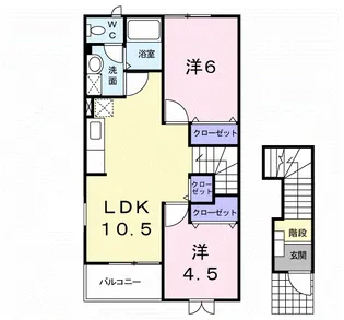 メロディオーソ B【2階】の間取り