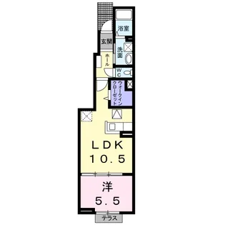 ラルーチェ・ハルカ【1階】の間取り