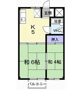 シティハイツ石渡【2階】の間取り