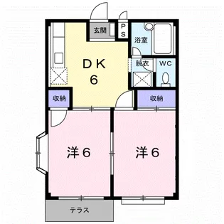 エルディム上野【1階】の間取り