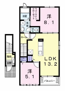 カルム・グラースⅠ【2階】の間取り