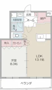 グランマレ.テルツォ【3階】の間取り