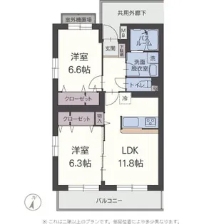 ペアーフィールドB【4階】の間取り