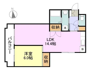 リバーウォーク【2階】の間取り