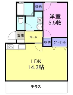 楠の台ハイツ【1階】の間取り