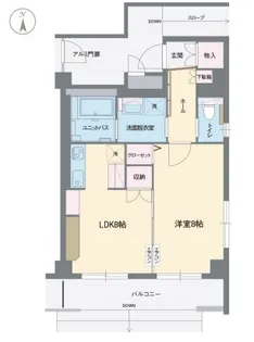 ヴィラ停雲【1階】の間取り