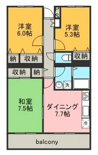 ミレニアム・パレ【1階】の間取り