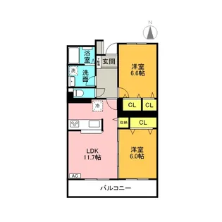 フェリーチェ【3階】の間取り