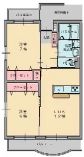 ベアテスPTMII【1階】の間取り