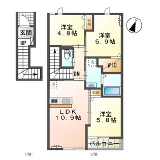 ジュアリー【205号室】の間取り