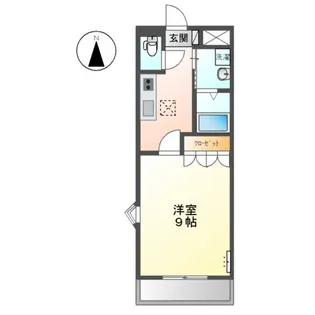 サンモール中島A【1階】の間取り