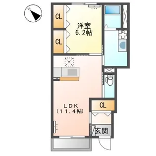 パールブライト【103号室】の間取り