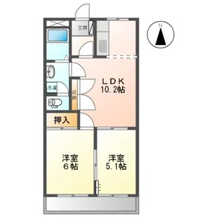 ロイヤル花水木【2階】の間取り
