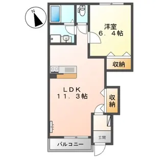 メゾン・ド・ソレイユ【1階】の間取り
