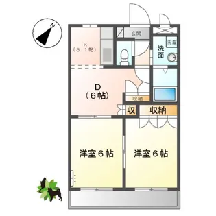 グッドメイツⅡ【2階】の間取り