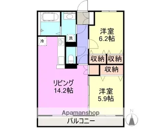 ベルグランツ【3階】の間取り