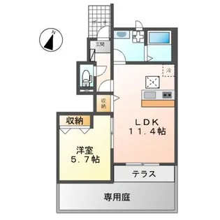 ムーンハイツ【1階】の間取り