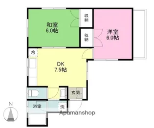 加藤ハイツ中【2階】の間取り