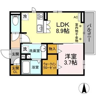 アゼリアG【2階】の間取り