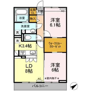 ハーベスト大塚【2階】の間取り