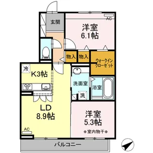 ハーベスト大塚【2階】の間取り