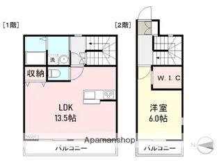 セジュールオサダメゾネット【1階】の間取り