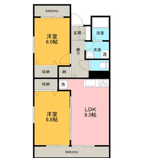 アビタシオンB【2階】の間取り