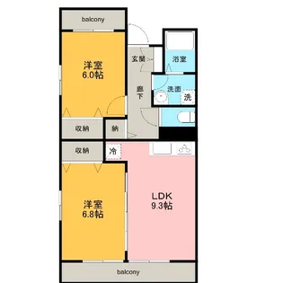 アビタシオンB【2階】の間取り