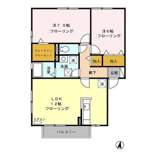 エトワール花の木 B【1階】の間取り