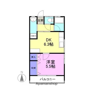 木内アパート【3階】の間取り