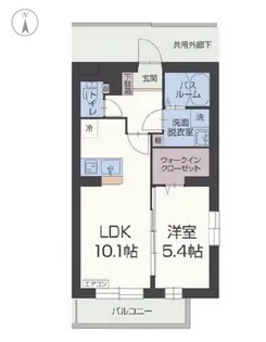 SUN TOGARI【5階】の間取り