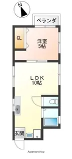 エスポワール伏見【B5号室】の間取り