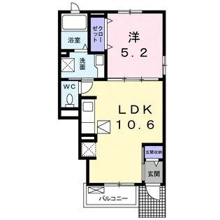 メゾン・エルピス【1階】の間取り