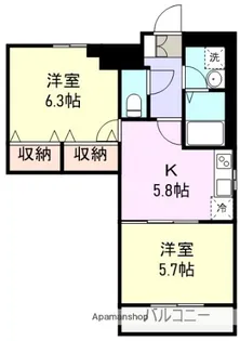 リバティー三島広小路【1階】の間取り