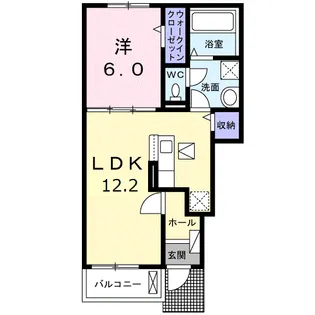 ブラン ノワール【1階】の間取り
