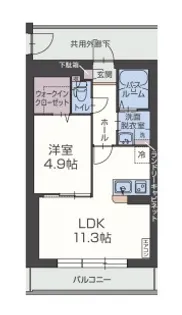 クレール伏見【3階】の間取り