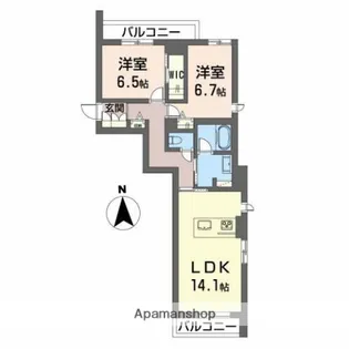 LA PASCOLO(ラ パスコーロ)【2階】の間取り