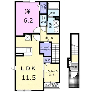 パルテール・アイ【2階】の間取り