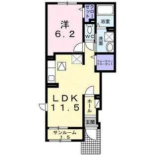 パルテール・アイ【1階】の間取り