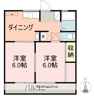 サンコーポ【202号室】の間取り