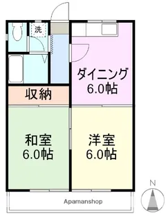 コーポ境川【1階】の間取り