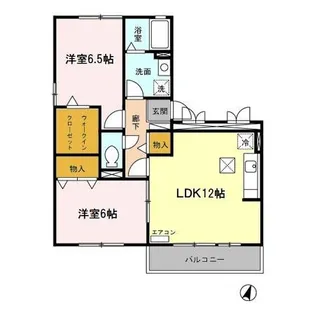 賀茂川ガーデンプレイス A【1階】の間取り