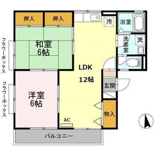 レーブ平井【202号室】の間取り