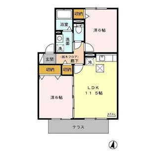 カイザークローネ Ⅱ【1階】の間取り